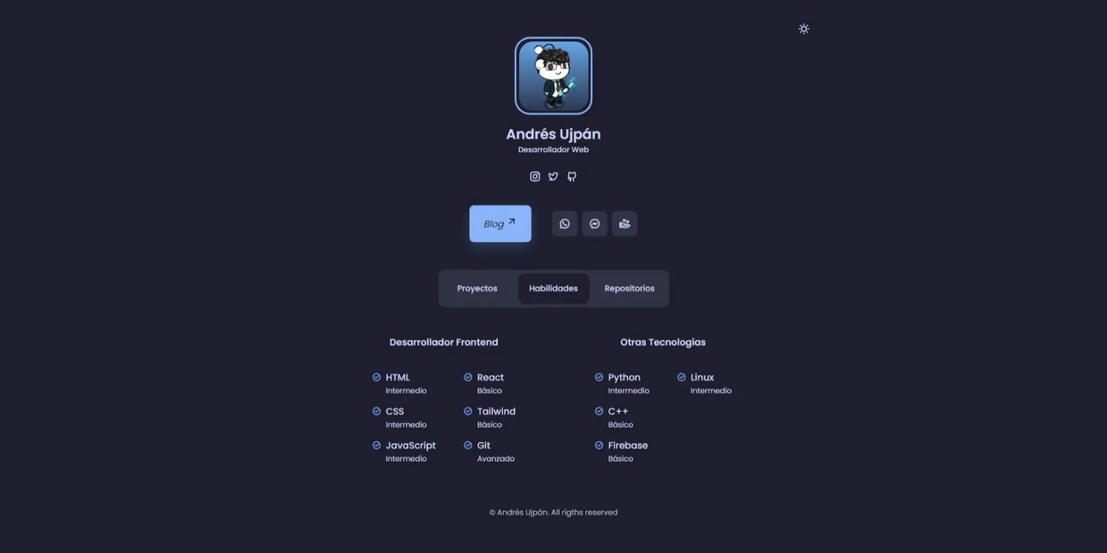 Portfolio template